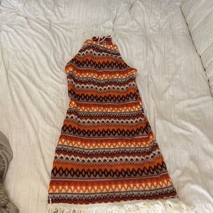 Bohemian Knit Halter Dress